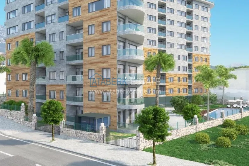 Двухкомнатная квартира в новом комплексе в районе пляжа Клеопатра 5 