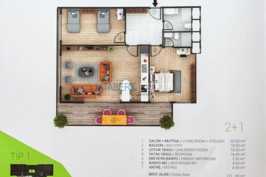 Приобрести Квартиры в Тосмуре в новом комплексе 4 