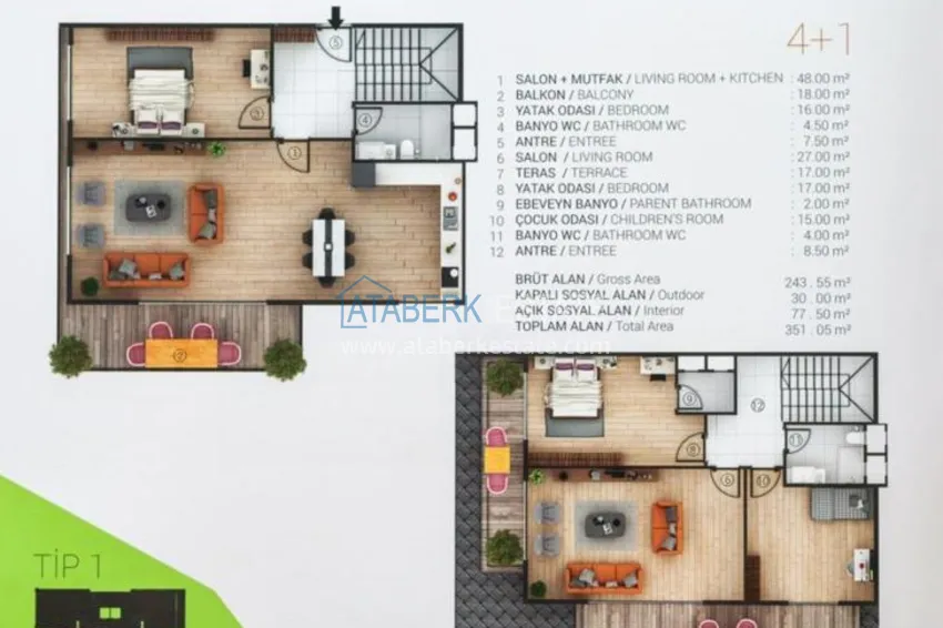 Приобрести Квартиры в Тосмуре в новом комплексе 6 