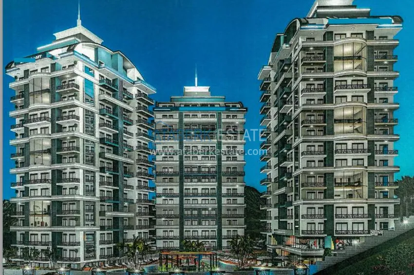 Впечатляющий модный проект жилого комплекса в Махмутларе 1 