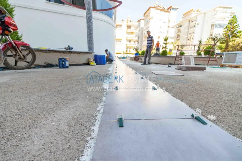 Квартира в центре Алании с видом на море в новом жилом комплексе, район пляжа Клеопатра  18 