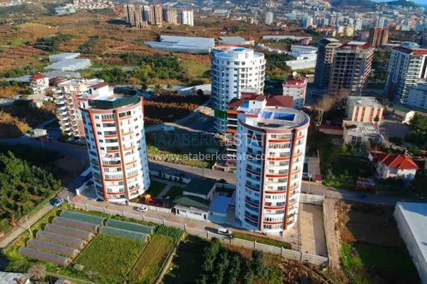 Квартира в Махмутларе с мебелью отдельной кухней и видом на море  1 