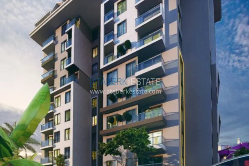 Квартира в центре Алании в строящемся комплексе 10 