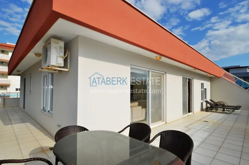 Приобрести Дуплекс-пентхаус в Махмутларе с мебелью, видом на море в благоустроенном комплексе  11 