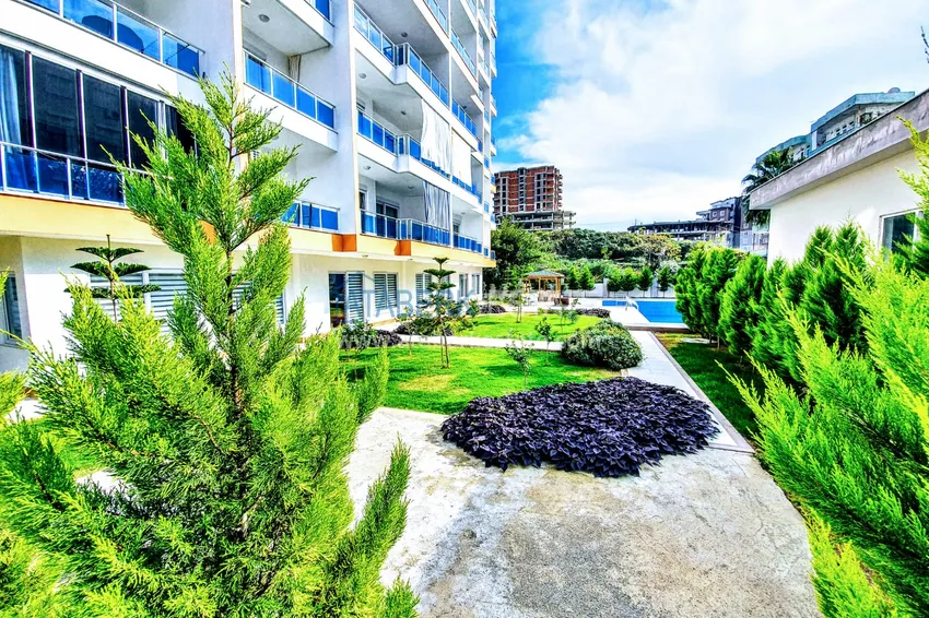 Квартира в Махмутларе меблированная, двухкомнатная с открытым видом 5