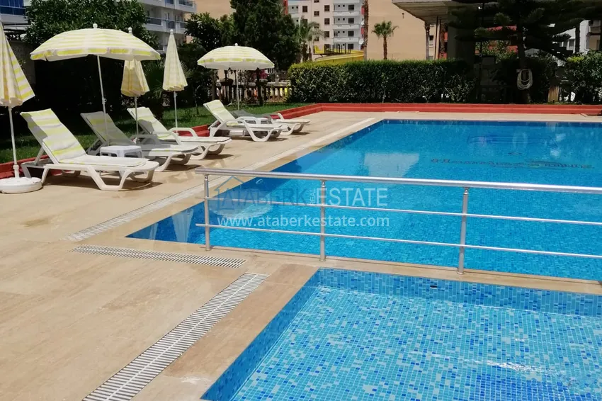 Квартира в Махмутларе с частичным видом на море в жилом комплексе 3 