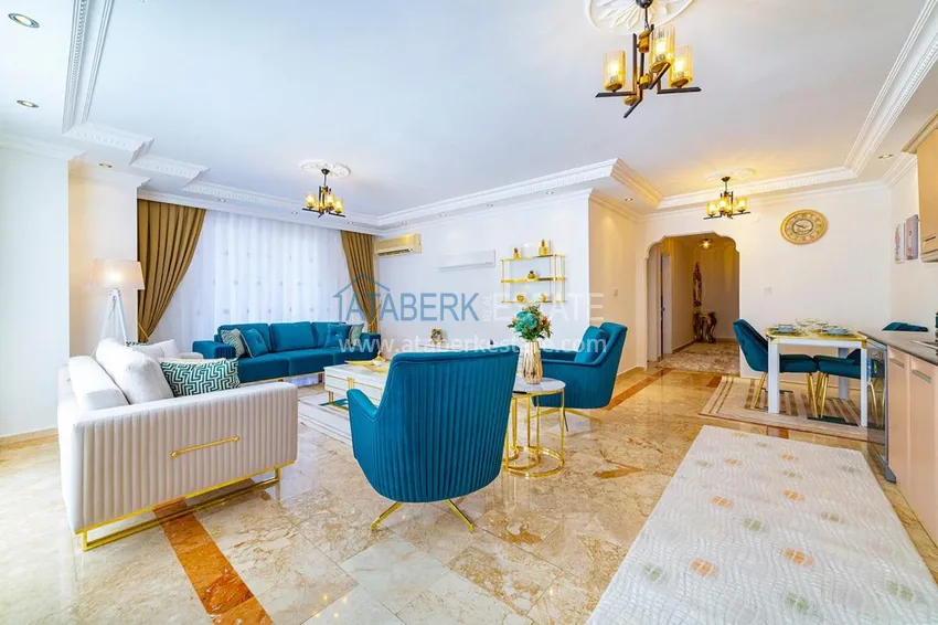 Приобрести Квартира в Махмутларе с ярким интерьером, открытым видом в жилом комплексе 4 