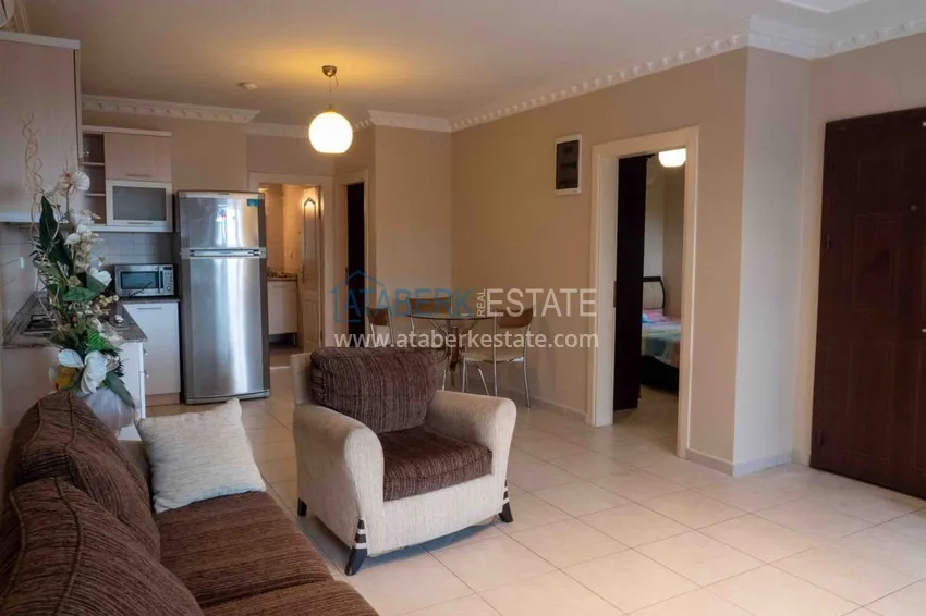 Приобрести Квартира в Авсалларе с мебелью видом на море в таунхаусе 1 