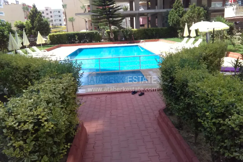 Квартира в Махмутларе с частичным видом на море в жилом комплексе 5 