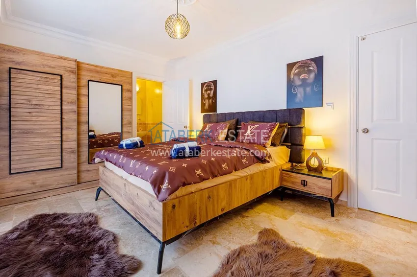 Квартира в Махмутларе с ярким интерьером, открытым видом в жилом комплексе 2 