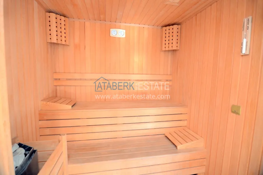 Дуплекс-пентхаус в Махмутларе с мебелью, видом на море в благоустроенном комплексе  9 