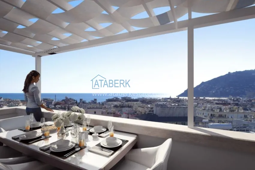 Приобрести Квартира в центре Алании в строящемся комплексе 1 