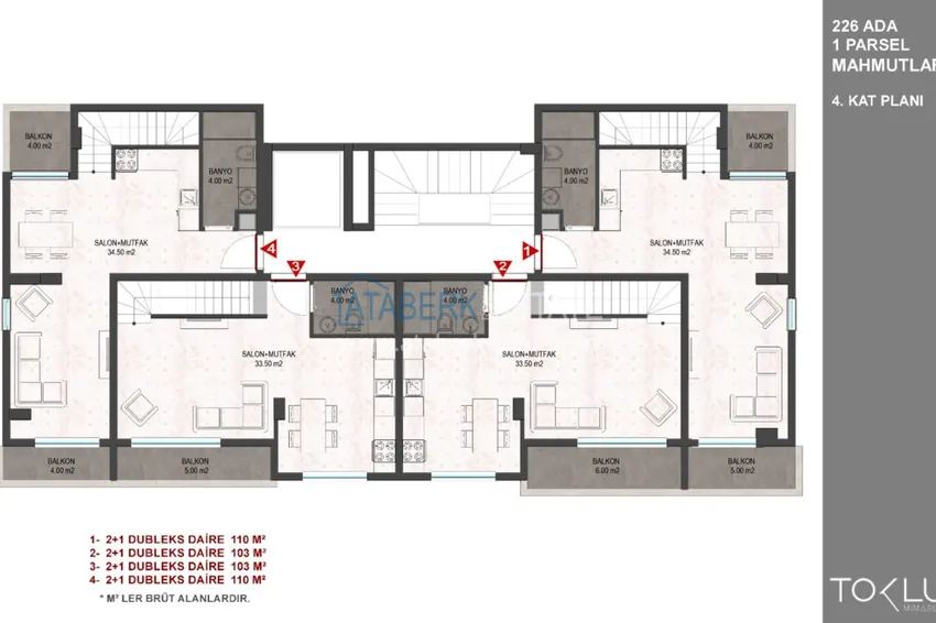 Приобрести Пентхаусы и квартиры в Махмутларе. Новый проект бутик-комплекса 2 