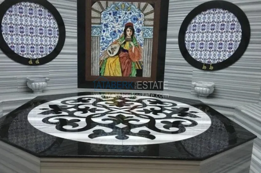 Квартира в Каргыджаке с мебелью и застекленным балконом в комплексе на первой береговой линии 14 