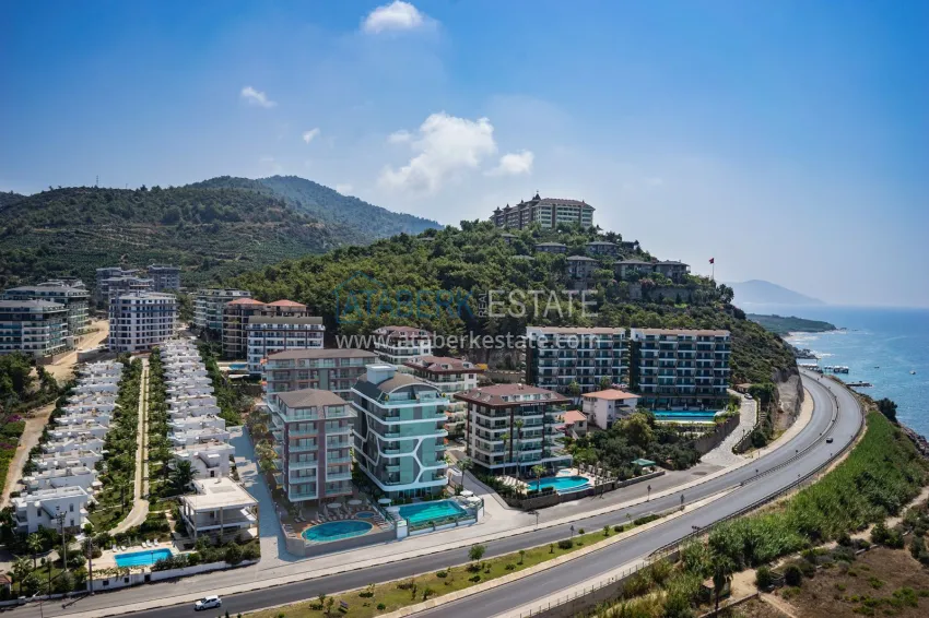 Квартира в Каргыджаке с мебелью и застекленным балконом в комплексе на первой береговой линии 1 