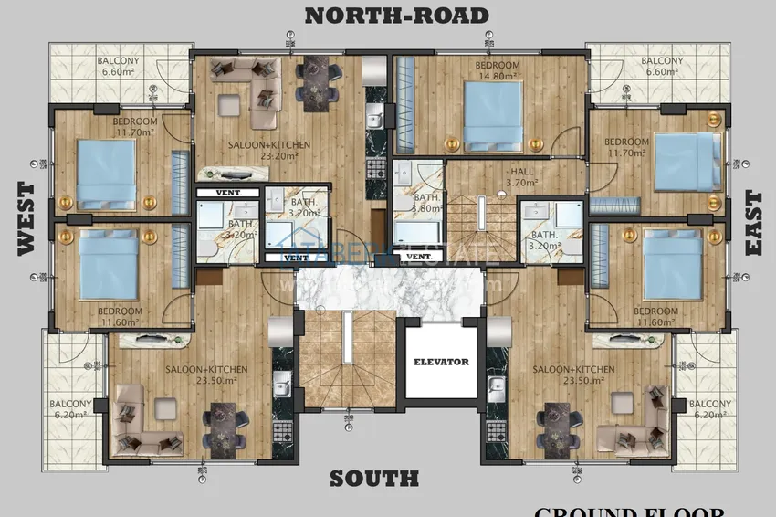 Приобрести Новый инвестиционный проект в центре Аланьи - район пляжа Клеопатры 3 