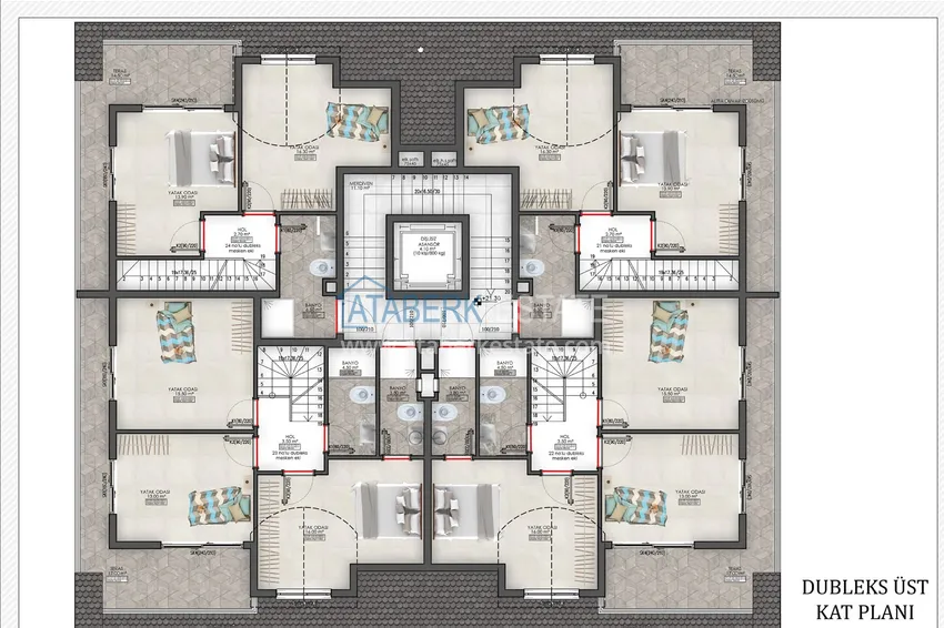 Приобрести Пентхаус-дуплекс в Махмутларе в строящемся комплексе 1 