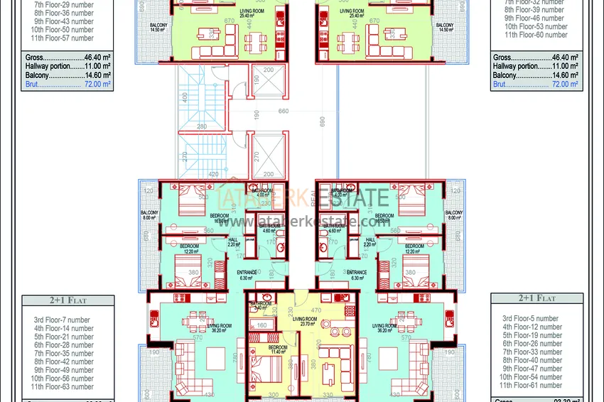 Приобрести Квартира в Махмутларе, от инвестора в строящемся комплексе 1 