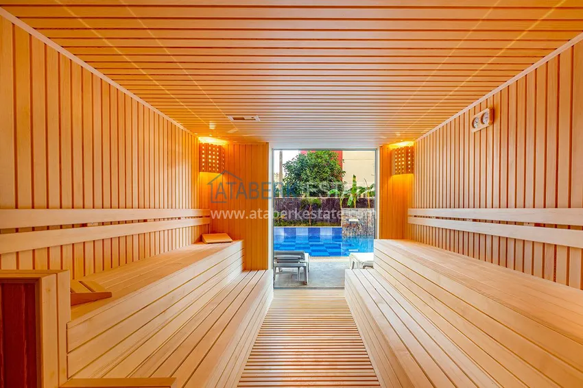 Пентхаус в Махмутларе – изысканный интерьер, отдельная кухня, боковой вид на море  6 