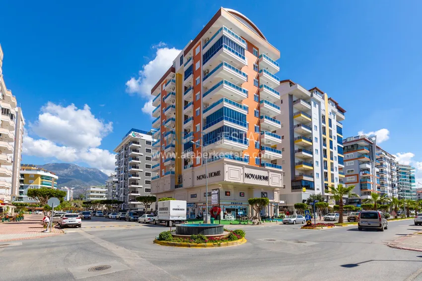 Квартира в Махмутларе - современный интерьер частичный вид на море 1 