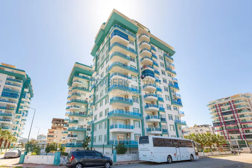 Квартира в Махмутларе меблированная, 3 спальни в комфортабельном комплексе 2 