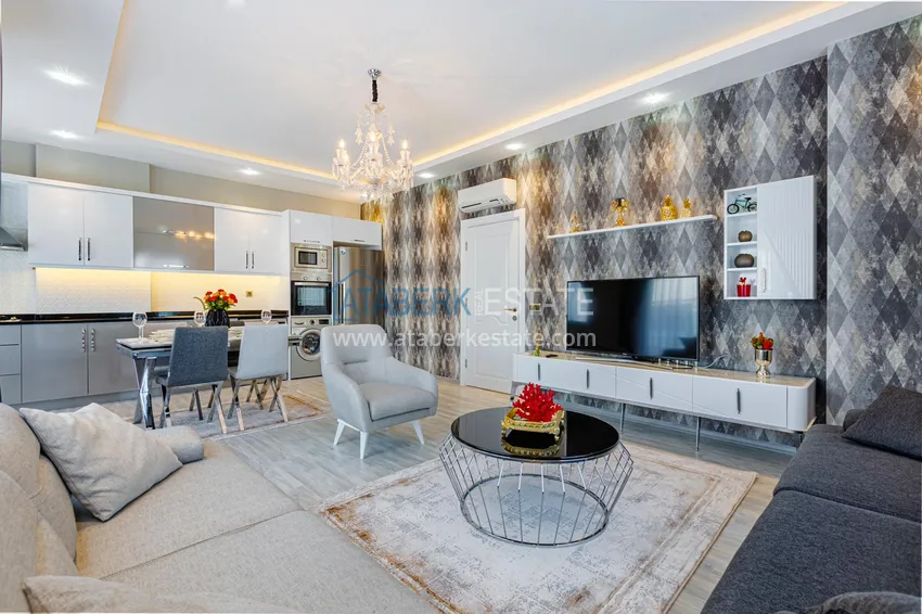 Приобрести Квартира в Махмутларе - современный интерьер частичный вид на море 5 