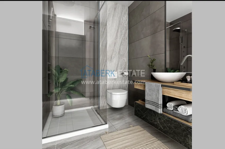 Приобрести Впечатляющий модный проект жилого комплекса в Махмутларе 6 