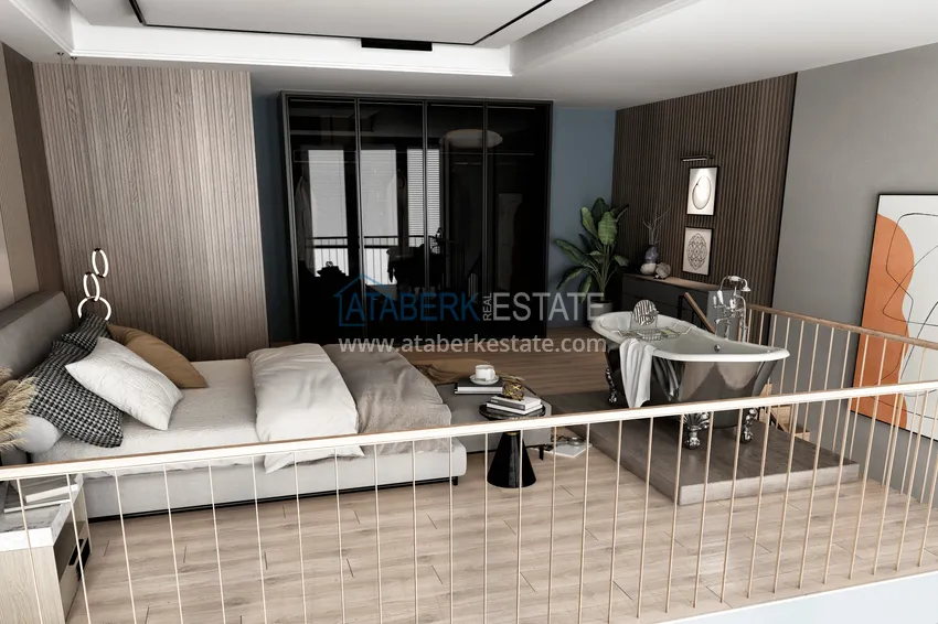 Приобрести Впечатляющий модный проект жилого комплекса в Махмутларе 9 