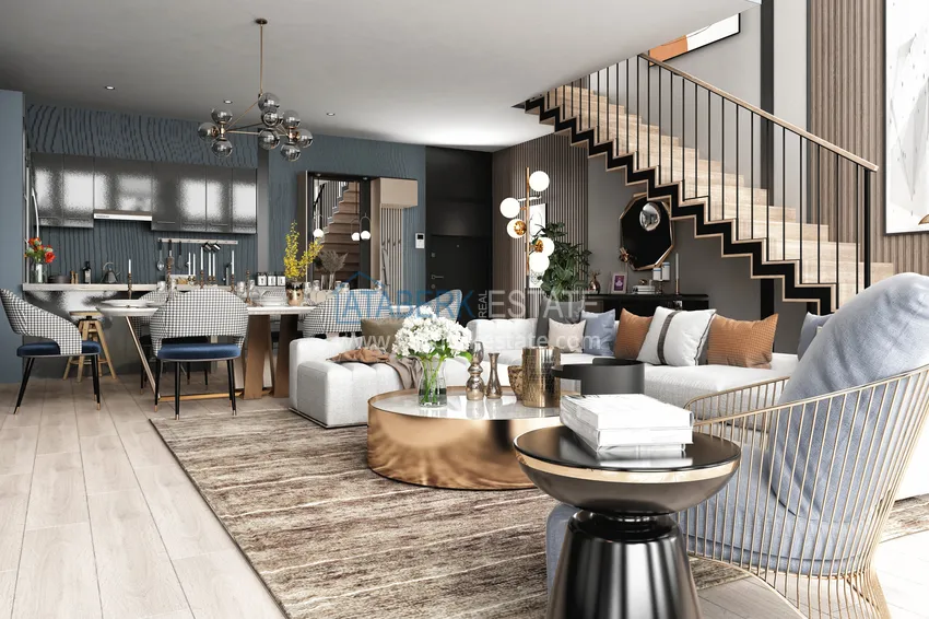 Приобрести Впечатляющий модный проект жилого комплекса в Махмутларе 10 