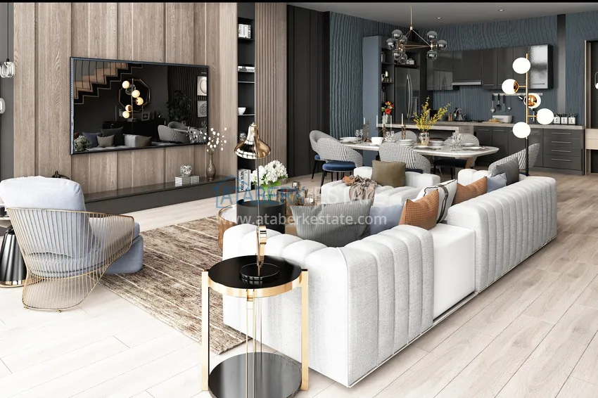 Приобрести Впечатляющий модный проект жилого комплекса в Махмутларе 11 