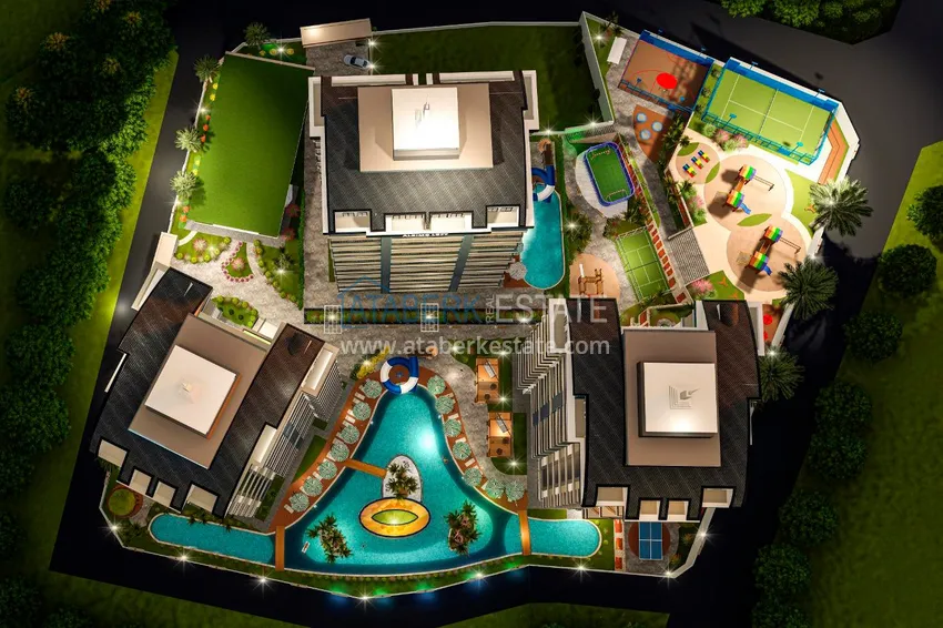 Купить дешево Впечатляющий модный проект жилого комплекса в Махмутларе 2 