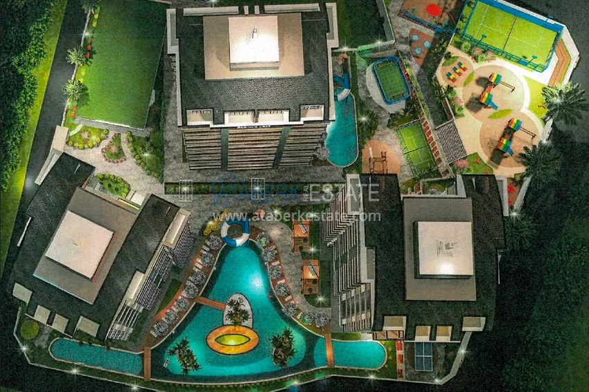 Купить дешево Впечатляющий модный проект жилого комплекса в Махмутларе 4 