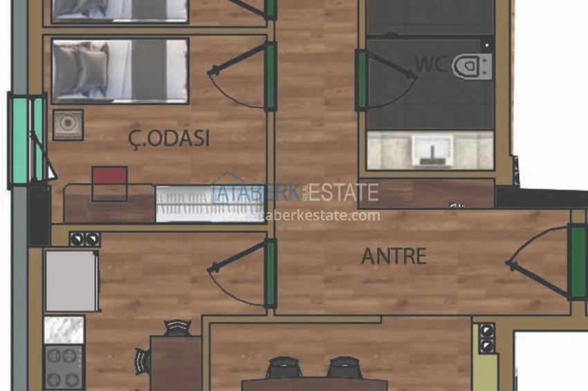 Купить дешево Квартиры в Анталии по доступным ценам, район Кепез от застройщика  4 