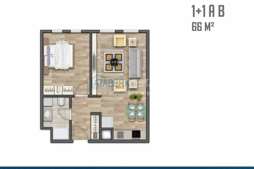 Купить дешево Квартиры и коммерческая недвижимость в Стамбуле, район Эсенюрт в новом элитном жилом комплексе 3