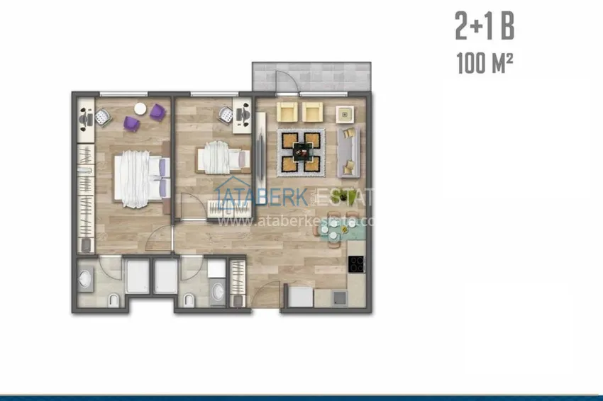 Купить дешево Квартиры и коммерческая недвижимость в Стамбуле, район Эсенюрт в новом элитном жилом комплексе 5