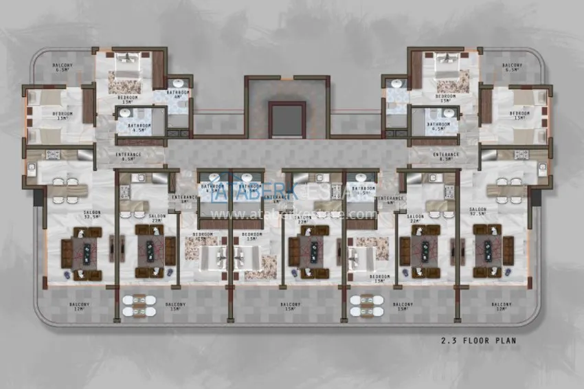 Купить дешево Квартира в Махмутларе с чистовой отделкой в молодом комплексе  1 