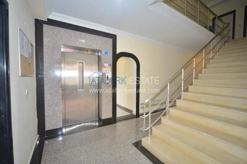 Квартира в Махмутларе с частичным видом на море в комплексе с бассейном 8 