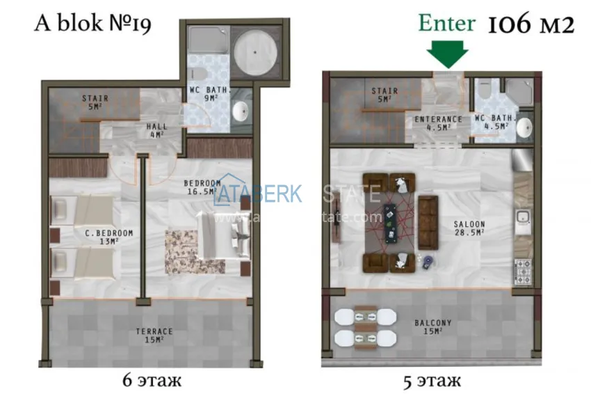 Купить дешево Квартира в Махмутларе с чистовой отделкой в молодом комплексе  18 