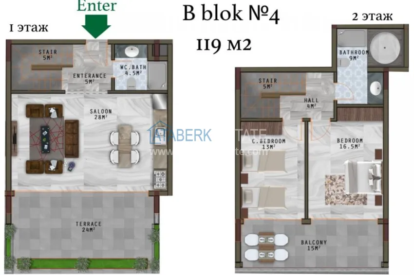 Купить дешево Квартира в Махмутларе с чистовой отделкой в молодом комплексе  23 