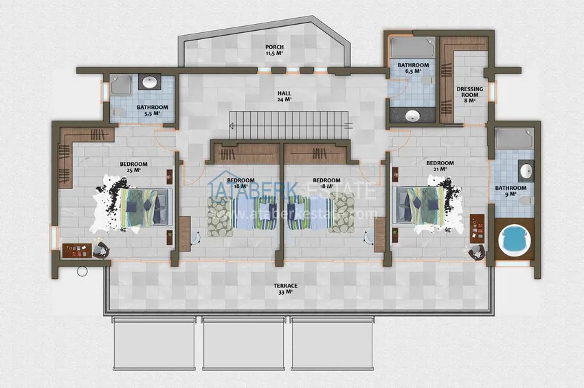 Купить дешево Эксклюзивная вилла в центре Алании с возможностью получения турецкого гражданства 2 
