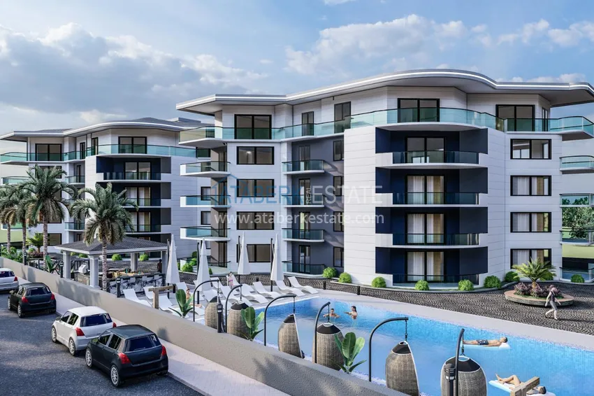 Новый жилой комплекс в Махмутларе на последнем этапе строительства 10 