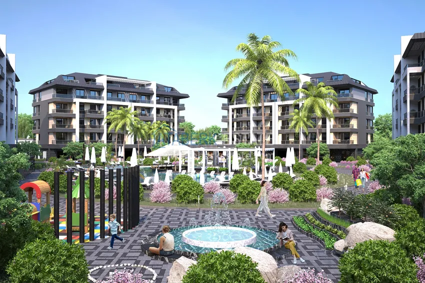 Роскошный проект жилого комплекса в Алании в районе Оба 12 