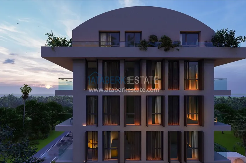 Двухкомнатные квартиры в жилом комплексе комфорт-класса в Каргыджаке в Алании 15 