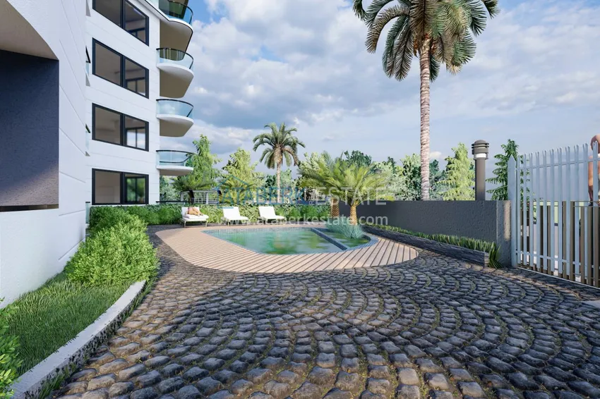 Новый жилой комплекс в Махмутларе на последнем этапе строительства 13 