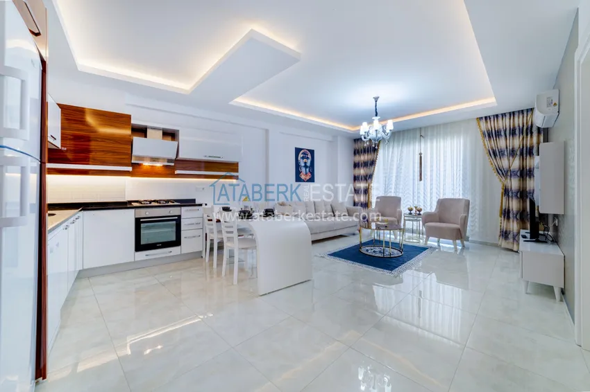 Приобрести Квартира в Махмутларе современный интерьер, вид на горы, комфортабельном комплекс  1 