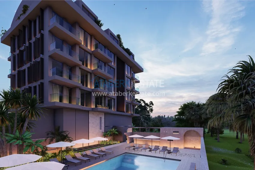 Двухкомнатные квартиры в жилом комплексе комфорт-класса в Каргыджаке в Алании 2 