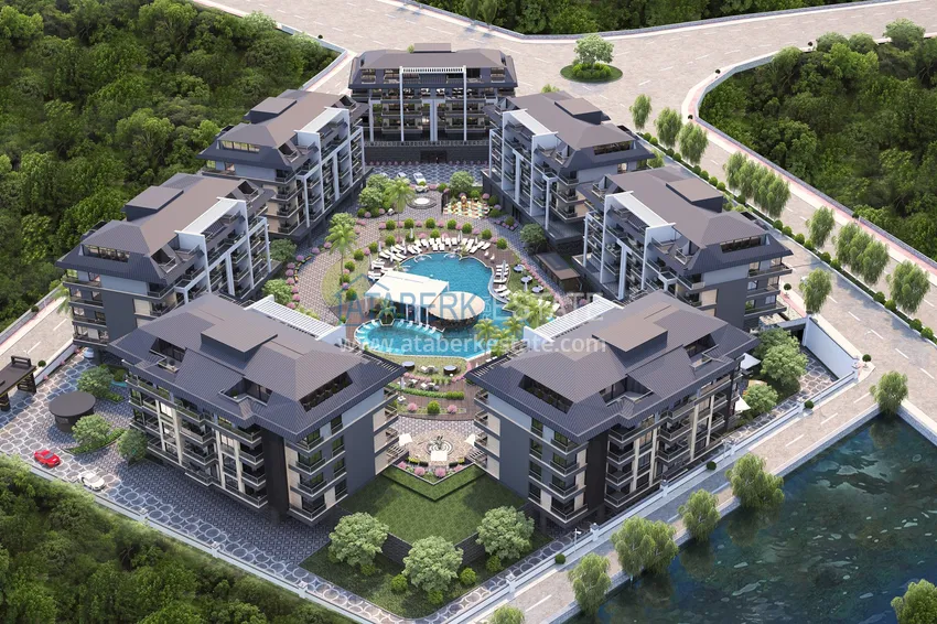 Роскошный проект жилого комплекса в Алании в районе Оба 1 