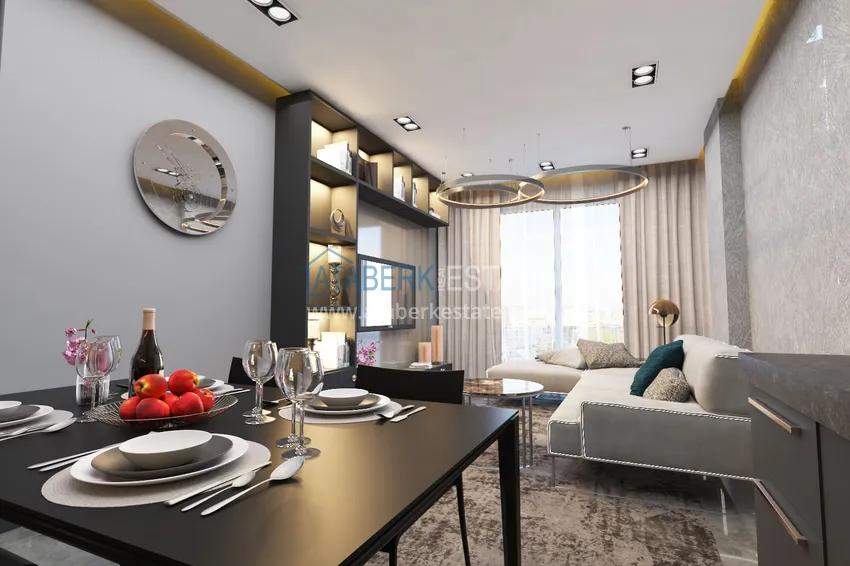 Приобрести Роскошный проект жилого комплекса в Алании в районе Оба 9 