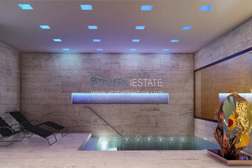 Двухкомнатные квартиры в жилом комплексе комфорт-класса в Каргыджаке в Алании 27 