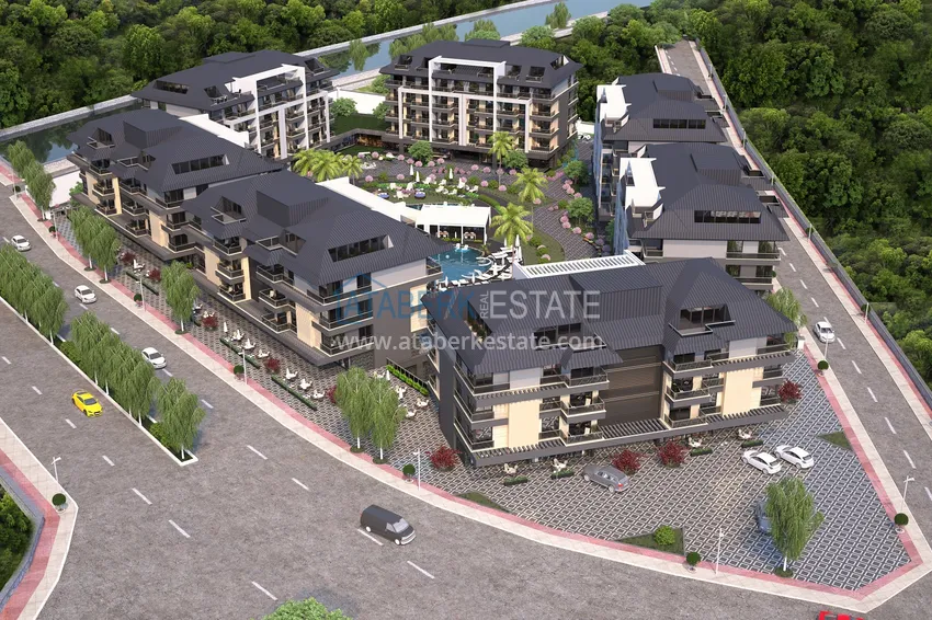 Роскошный проект жилого комплекса в Алании в районе Оба 2 